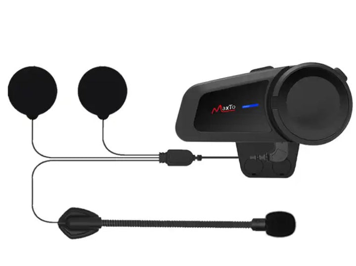 บลูทูธติดหมวกกันน็อค  Maxto รุ่น M2 Dual Mics Bluetooth Headset Helmet