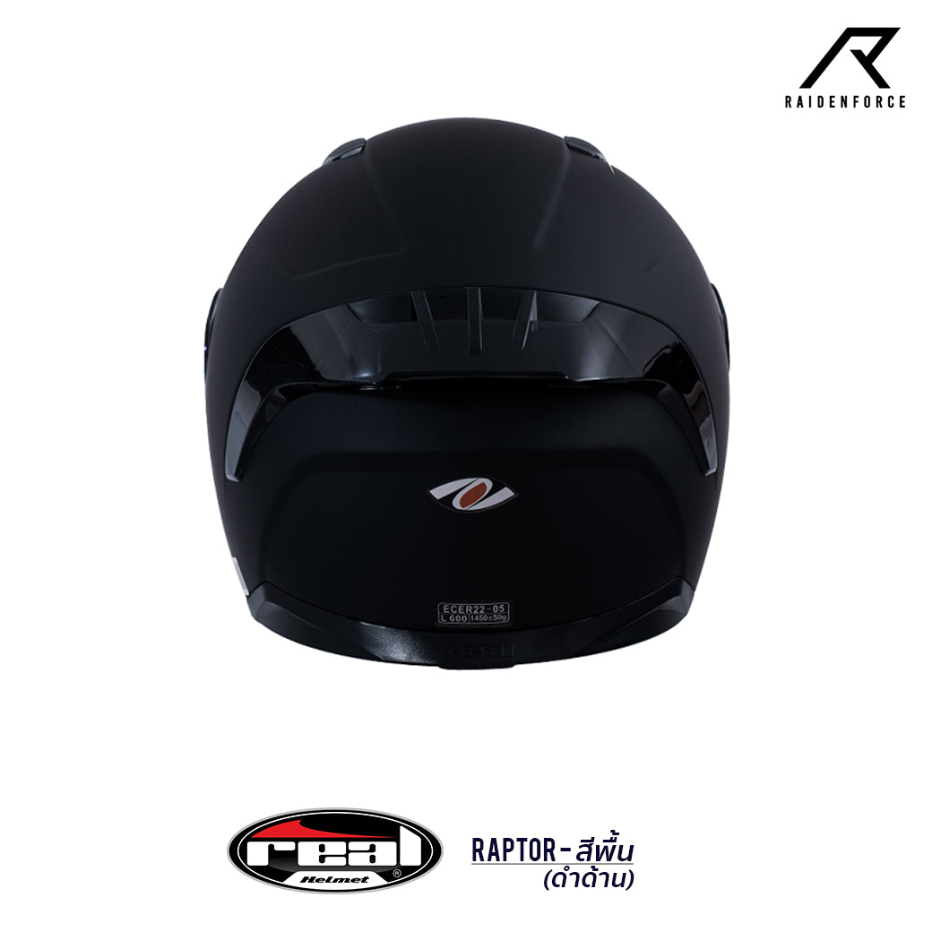 REAL Helmet Raptor, matte black base