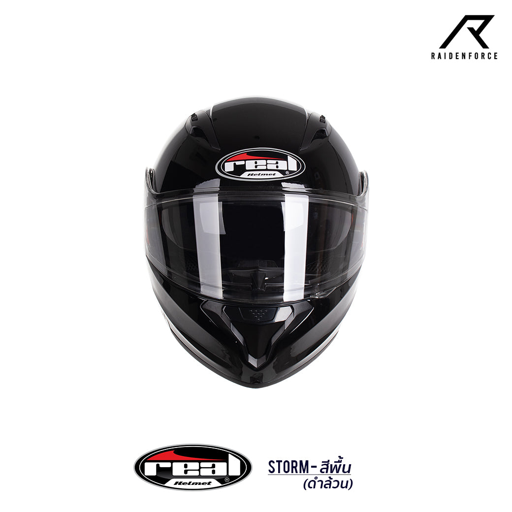 หมวกกันน็อค REAL Helmet STORM พื้น-ดำเงา