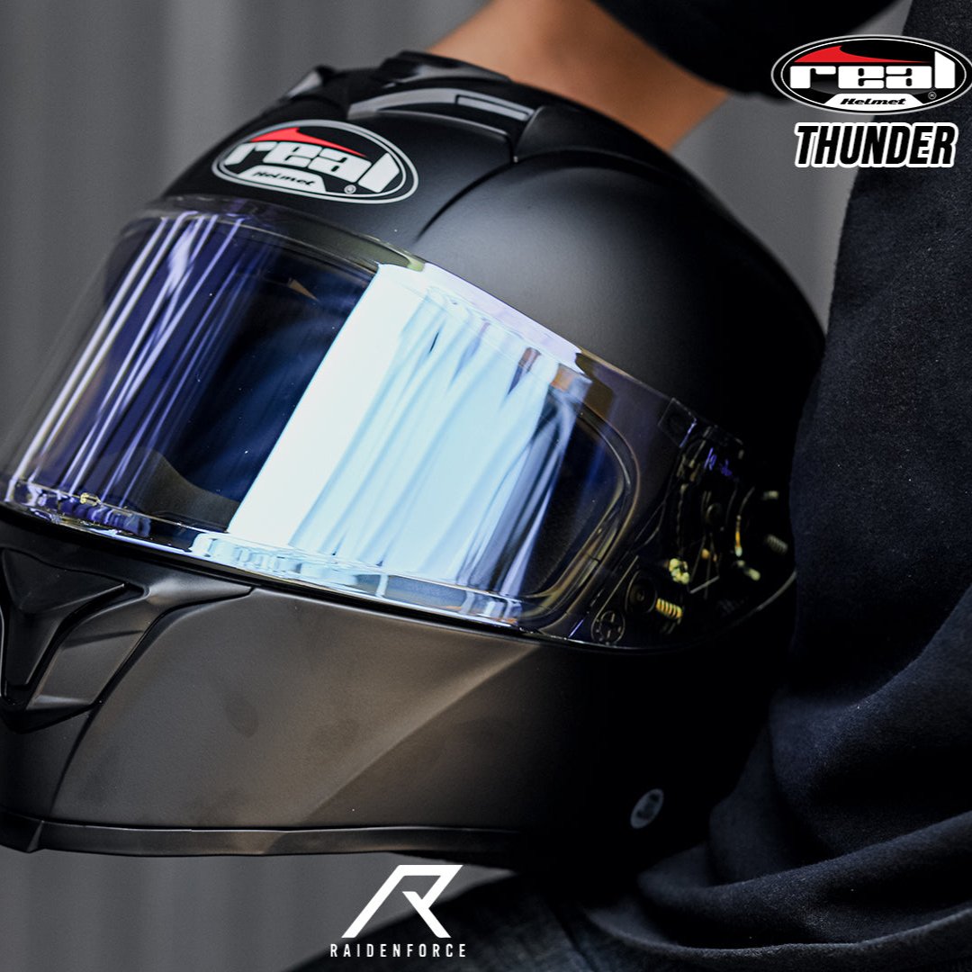 หมวกกันน็อค REAL Helmet Thunder พื้น ดำด้าน