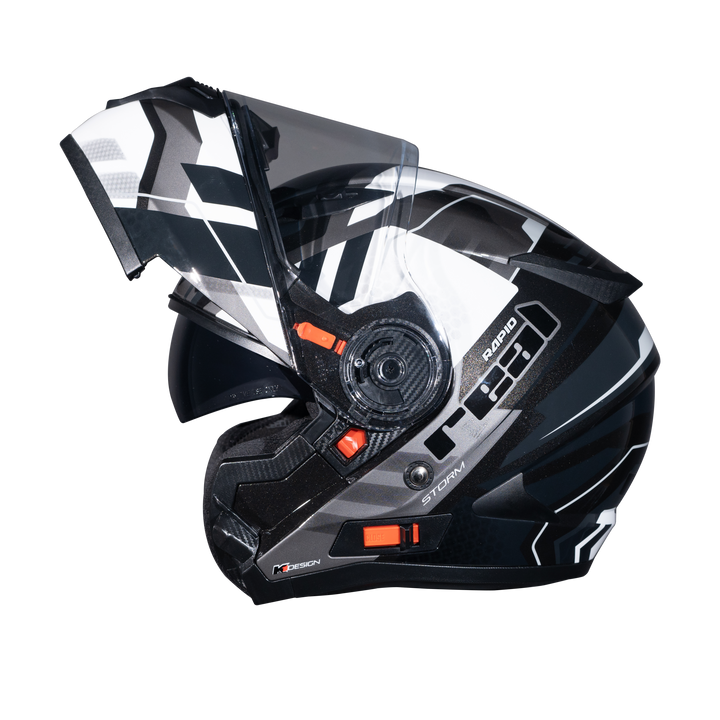 หมวกกันน็อค REAL Helmet STORM Rapid ดำขาว