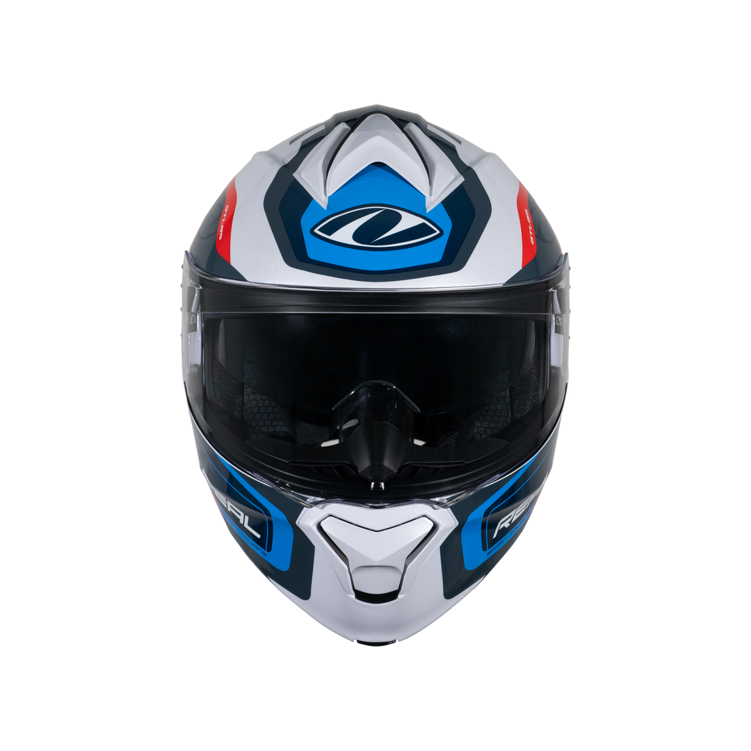 หมวกกันน็อค Real Helmet Atlas STRATUS สีขาว/น้ำเงิน