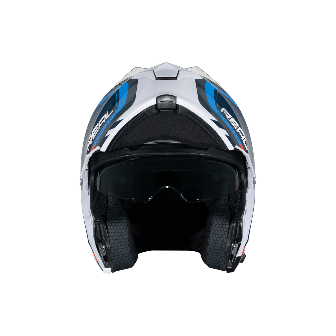 หมวกกันน็อค Real Helmet Atlas STRATUS สีขาว/น้ำเงิน