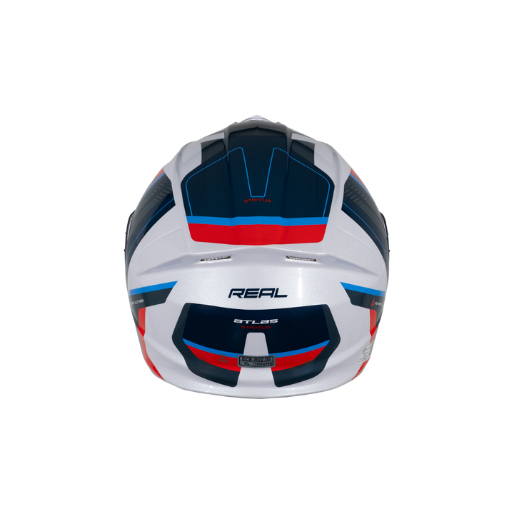 Real Helmet Atlas Arakan Helmet Blue Red