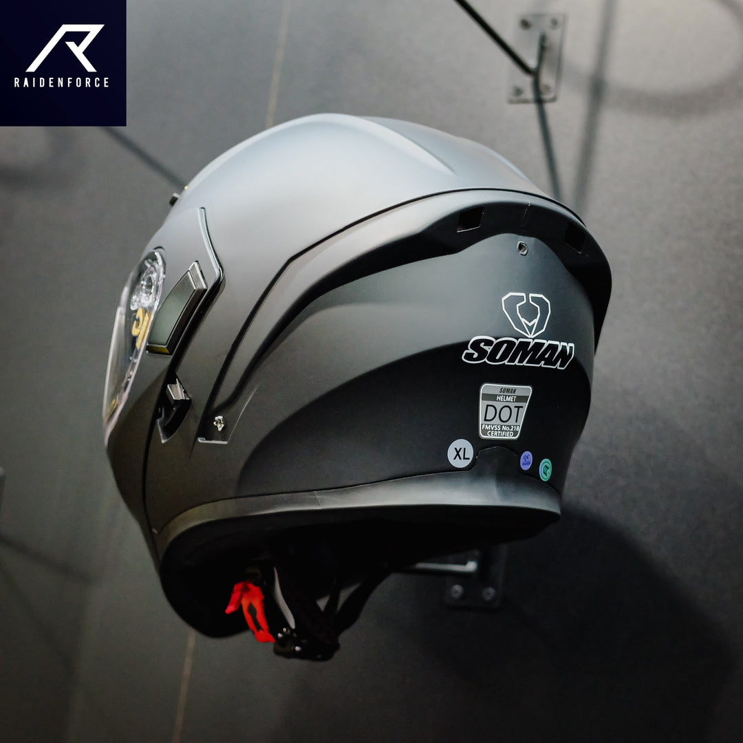 SOMAN Flip-up Helmet - SM955 Matte Black