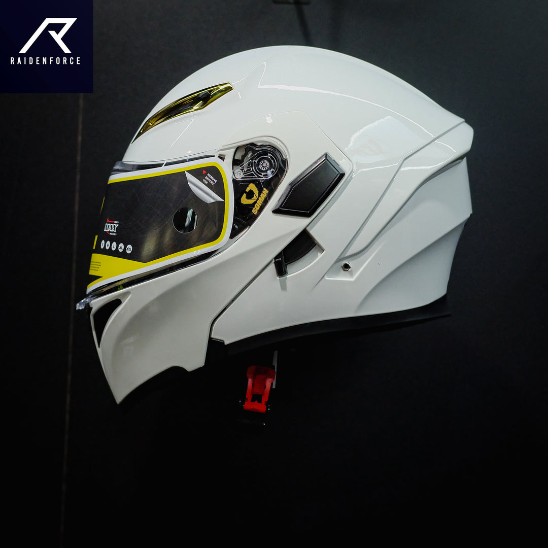 SOMAN Chin-up Helmet - SM955 White