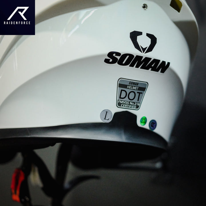 SOMAN Chin-up Helmet - SM955 White