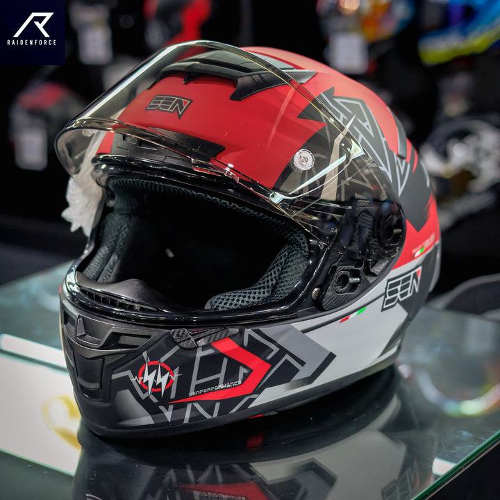 หมวกกันน็อค Sen Helmet Rush Matt red