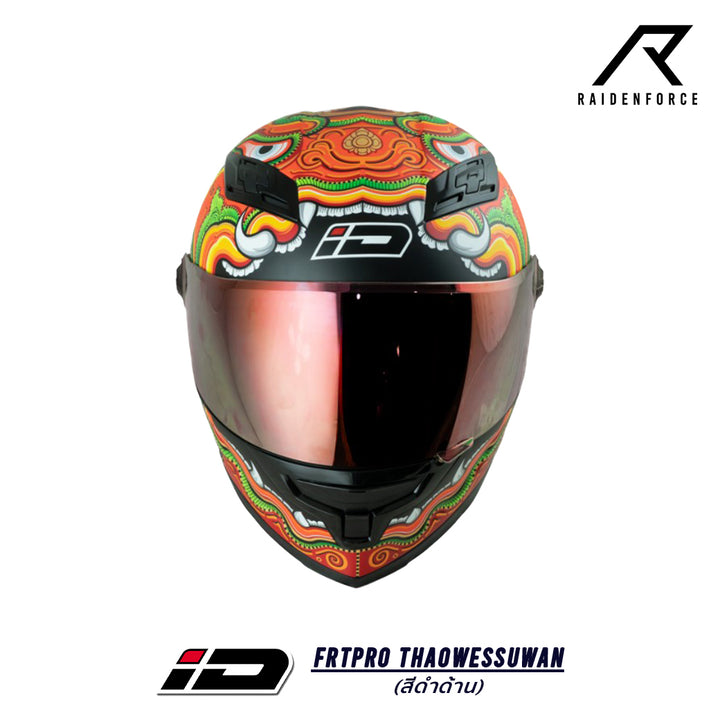 หมวกกันน็อค ID HELMET FRTPRO THAOWESSUWAN สีดำด้าน