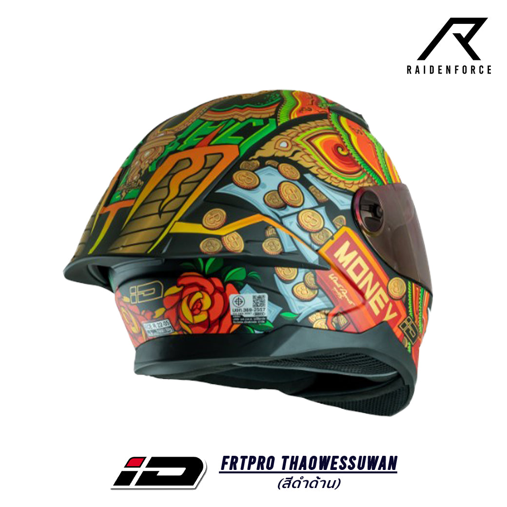 หมวกกันน็อค ID HELMET FRTPRO THAOWESSUWAN สีดำด้าน