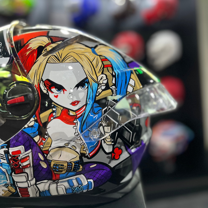 หมวกกันน็อค Random CZ-R BT 9 Harley Quinn เทา