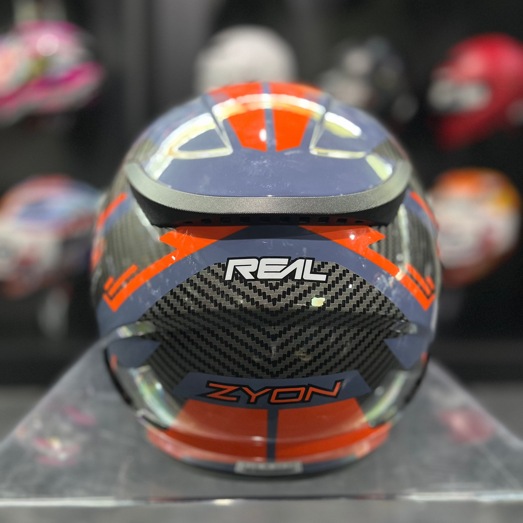 หมวกกันน็อค REAL Helmet STORM Zyon เทาส้ม