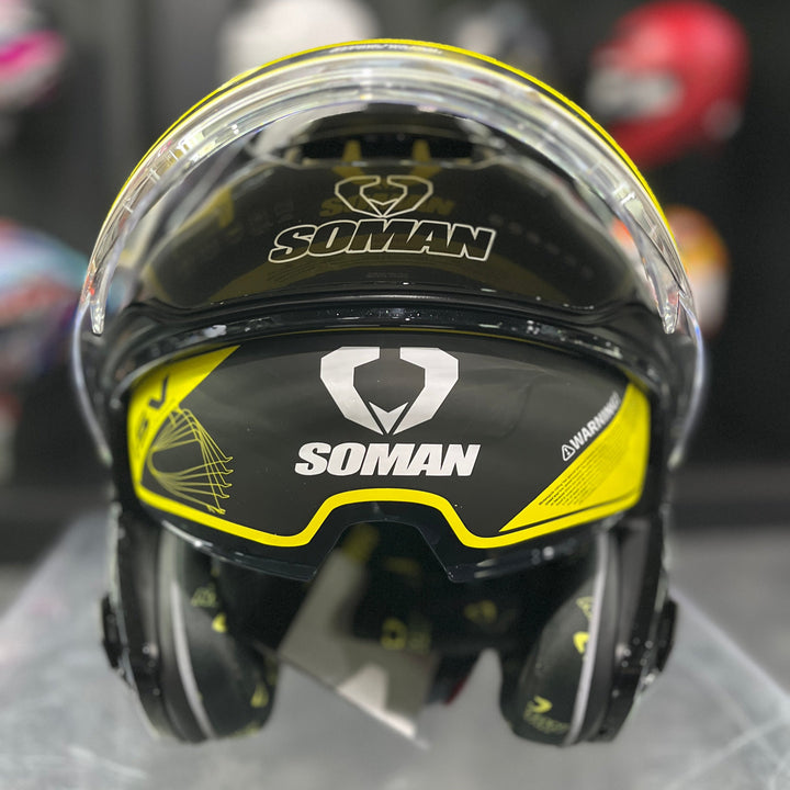 SOMAN Helmet - SM527 Glossy Black