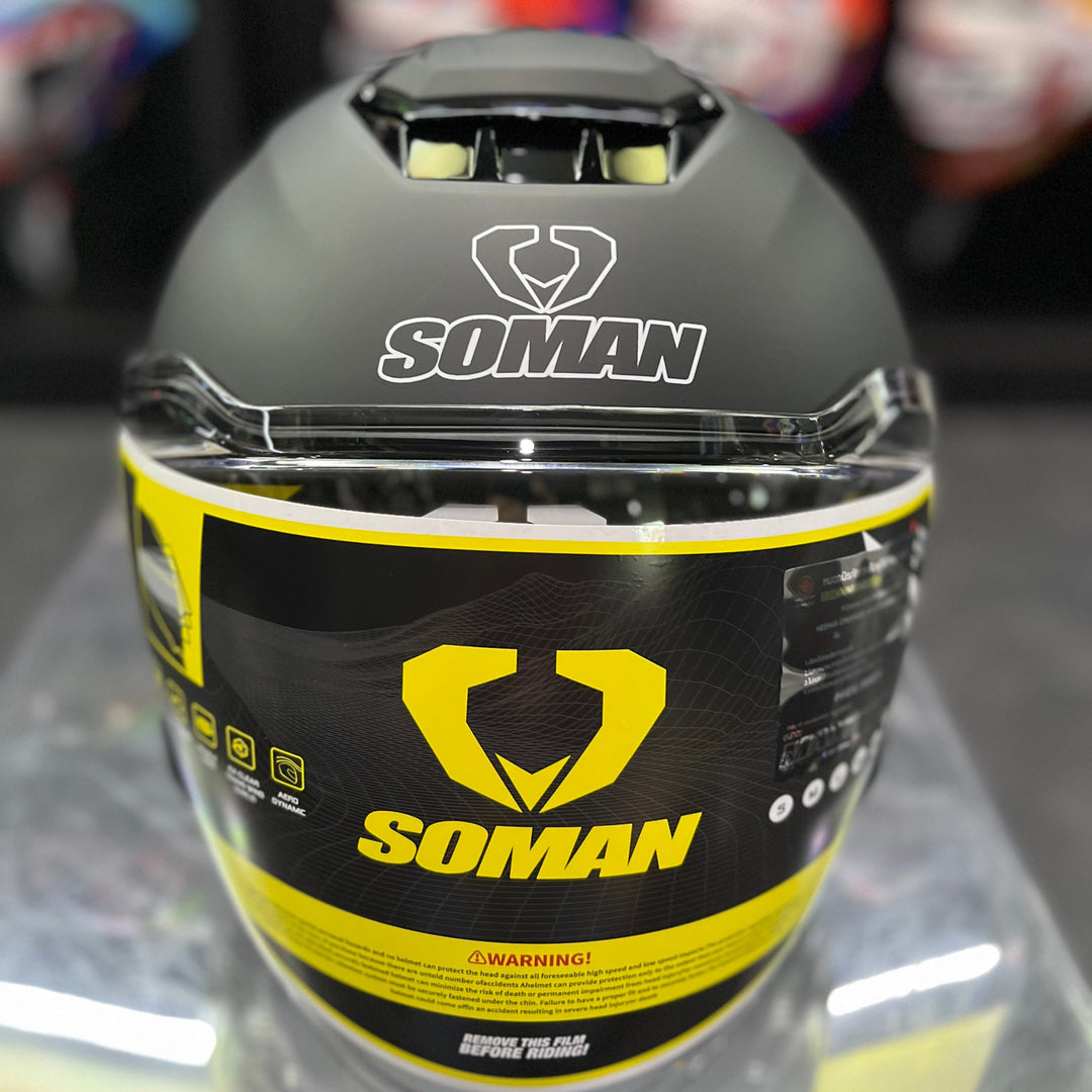 SOMAN Helmet - SM527, matte black