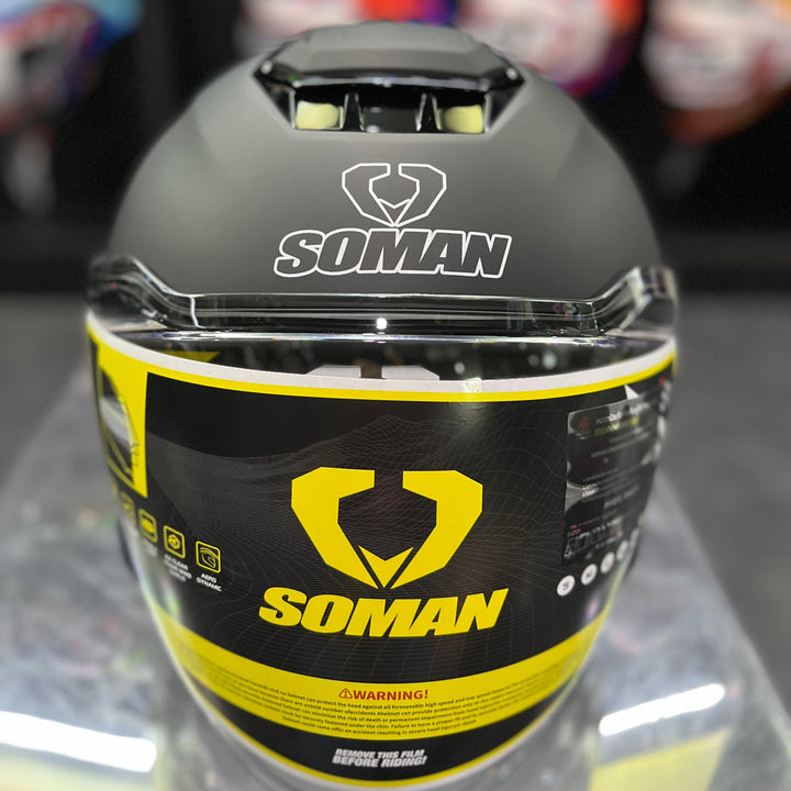 SOMAN Helmet - SM527, matte black