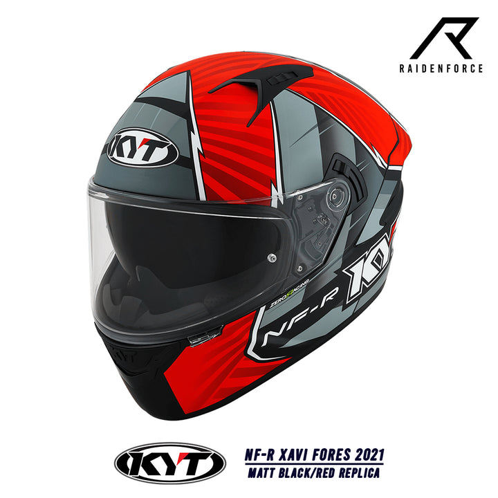 Helmet KYT NF-R Xavi fores 2021 Matt Black/Red Replica