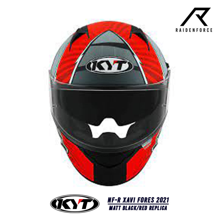 หมวกกันน็อค KYT NF-R Xavi fores 2021 Matt Black/Red Replica