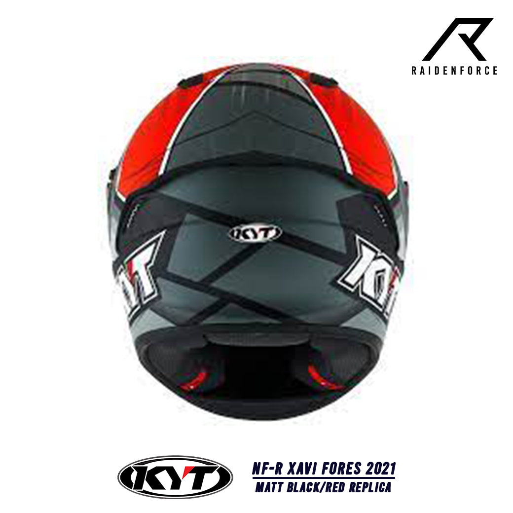 Helmet KYT NF-R Xavi fores 2021 Matt Black/Red Replica