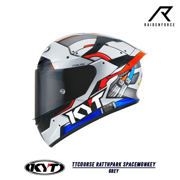 Helmet KYT TTCourse Ratthpark SpaceMonkey Grey