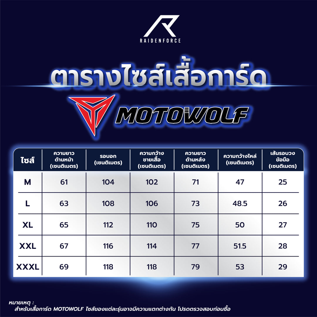 เสื้อแจ็คเก็ต MOTOWOLF รุ่น MDL-0520