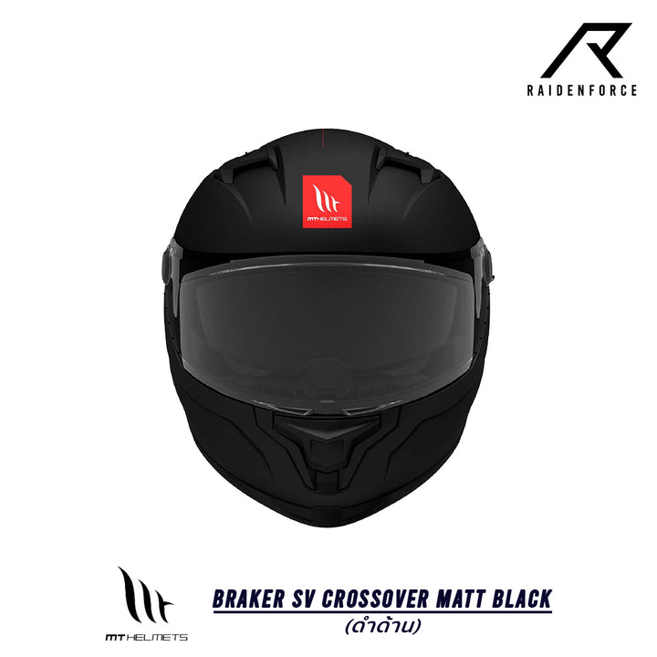 MT BRAKER SV Solid Matt Black Helmet, matte black