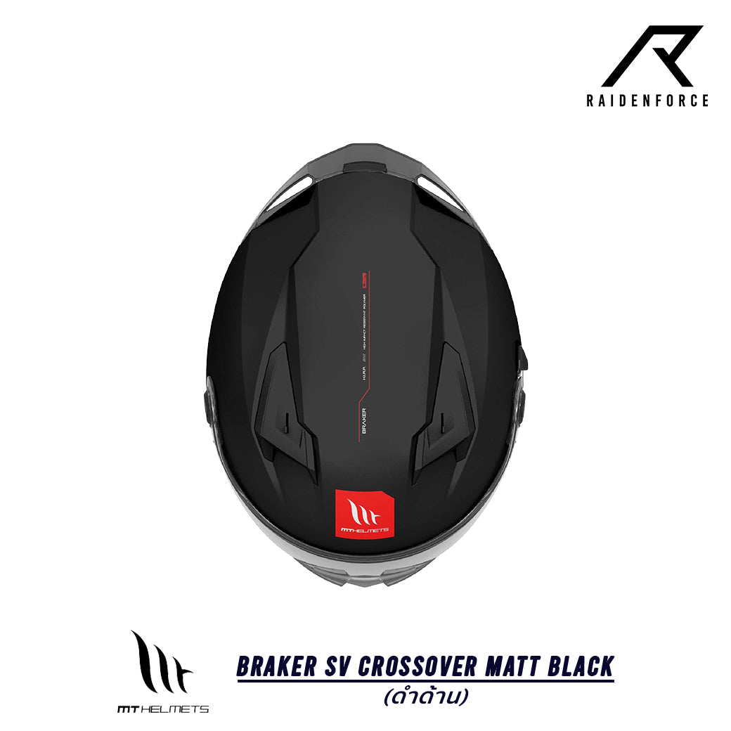 MT BRAKER SV Solid Matt Black Helmet, matte black