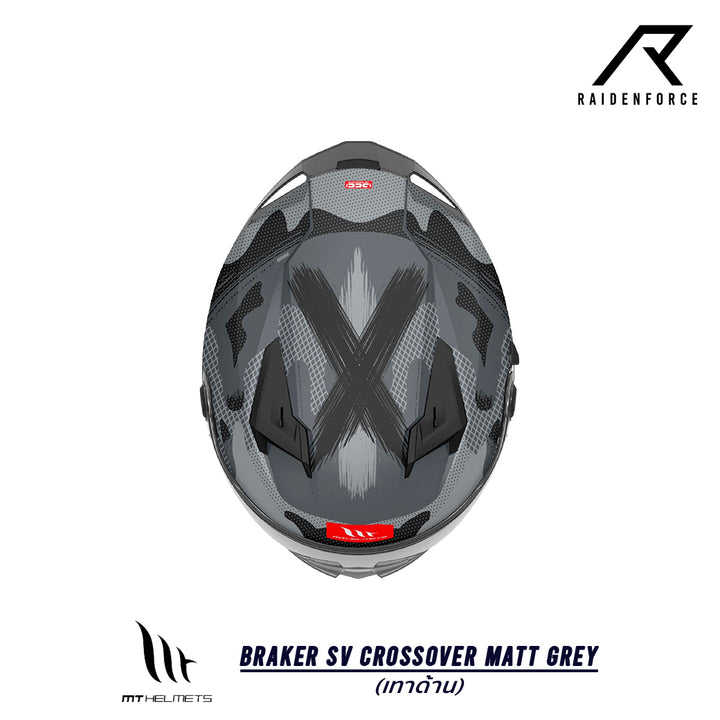 MT BRAKER SV CROSSOVER Matt GREY Helmet, matte grey color