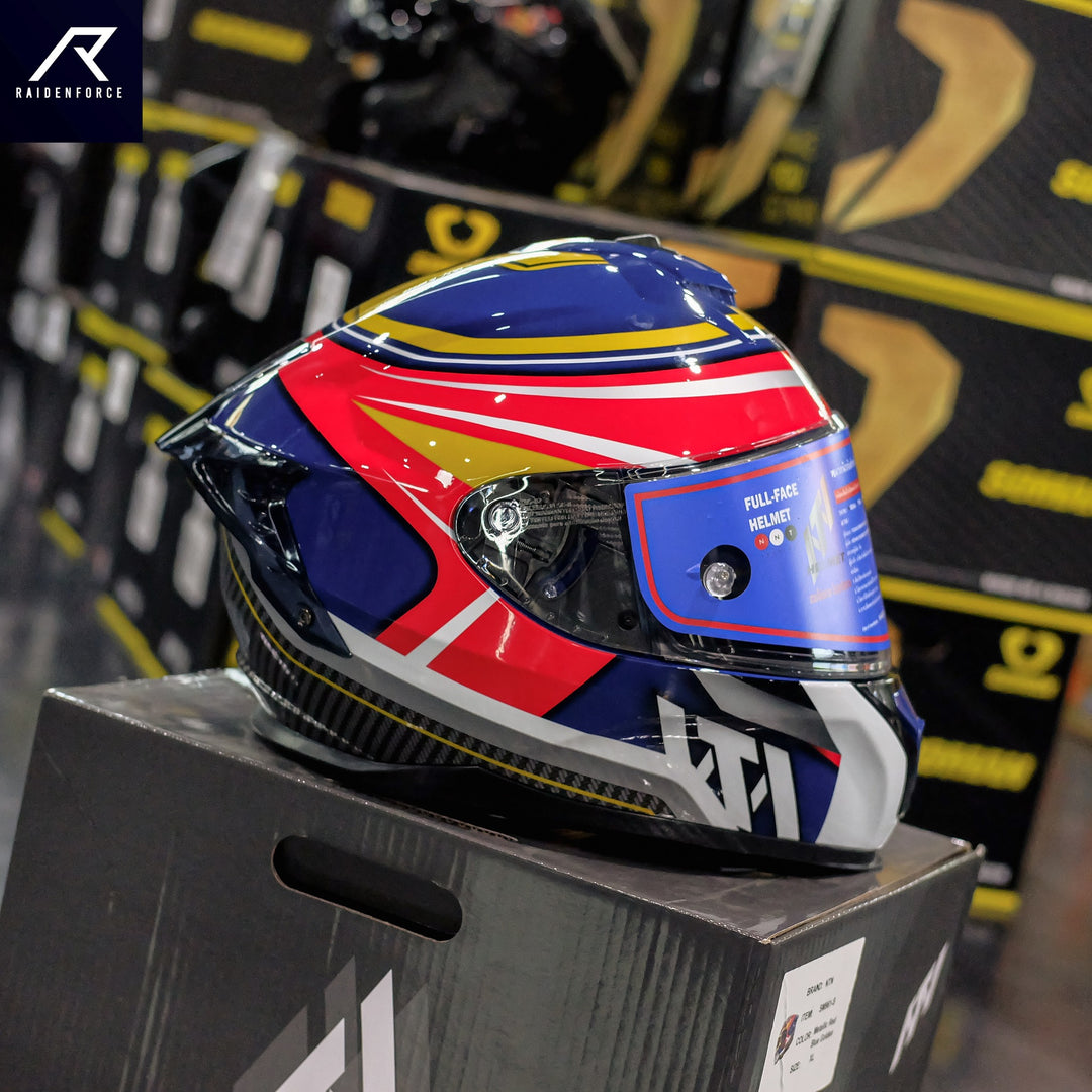 Helmet NTN N961S Spidy Metalic red blue