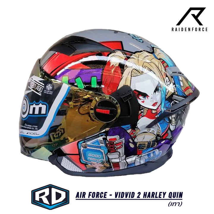 Random Air Force Helmet - Vidvid 2 Harley Quin Grey