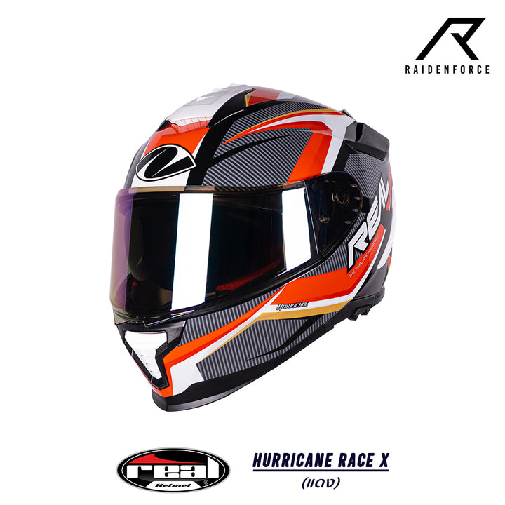 หมวกกันน็อค Real Helmet HURRICANE RACE X สีแดง