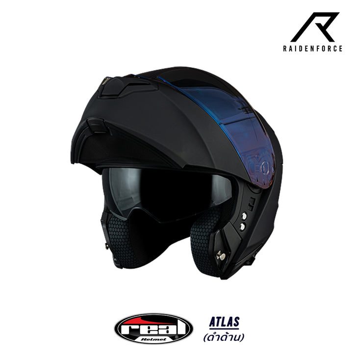 หมวกกันน็อค REAL Helmet Atlas พื้น สีดำด้าน