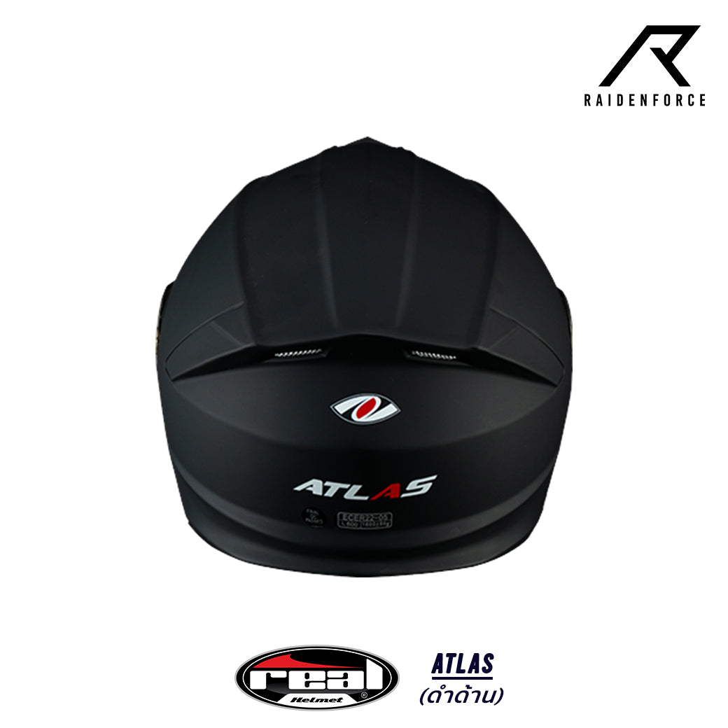 หมวกกันน็อค REAL Helmet Atlas พื้น สีดำด้าน