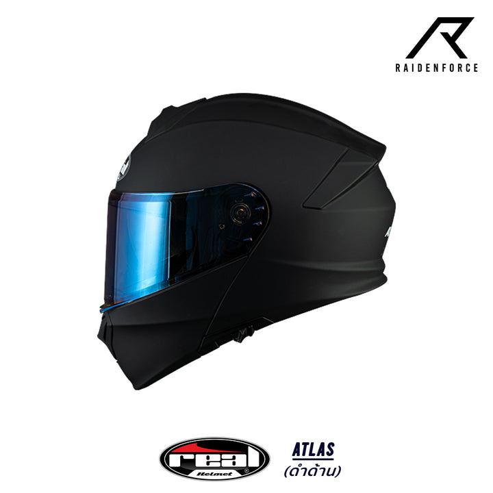 หมวกกันน็อค REAL Helmet Atlas พื้น สีดำด้าน