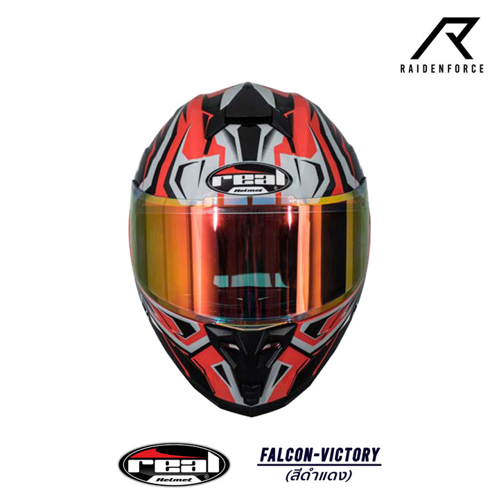 REAL Helmet Falcon VICTORY Black Red