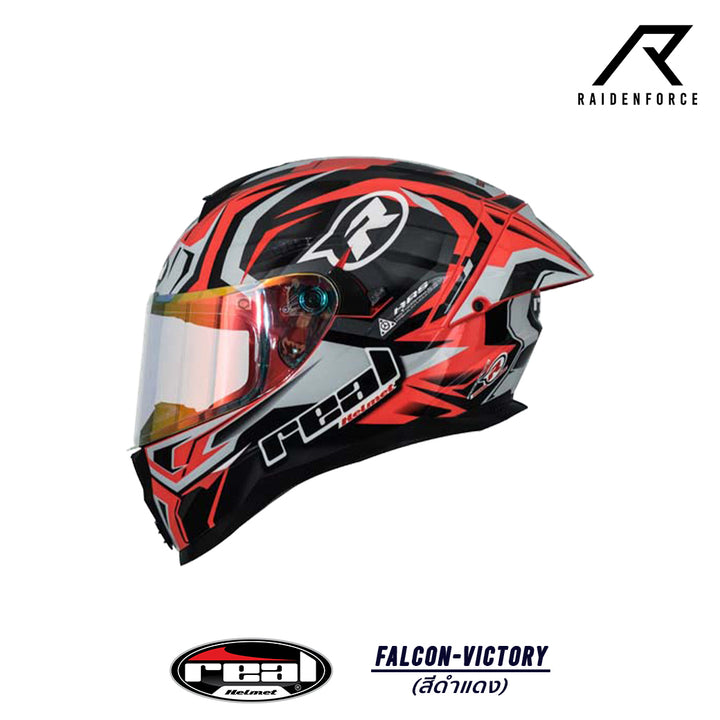 REAL Helmet Falcon VICTORY Black Red