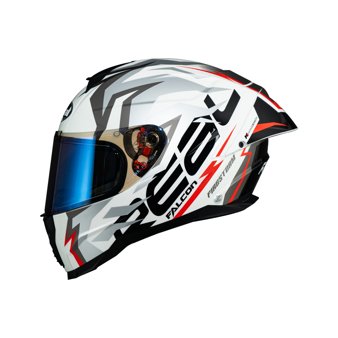 หมวกกันน็อค REAL Helmet Falcon  FireStorm - สีดำขาว