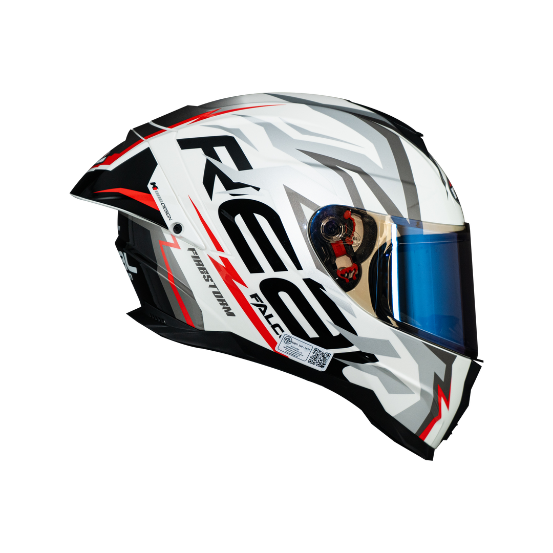 หมวกกันน็อค REAL Helmet Falcon  FireStorm - สีดำขาว