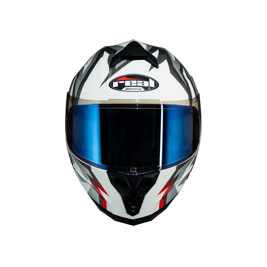 หมวกกันน็อค REAL Helmet Falcon  FireStorm - สีดำขาว