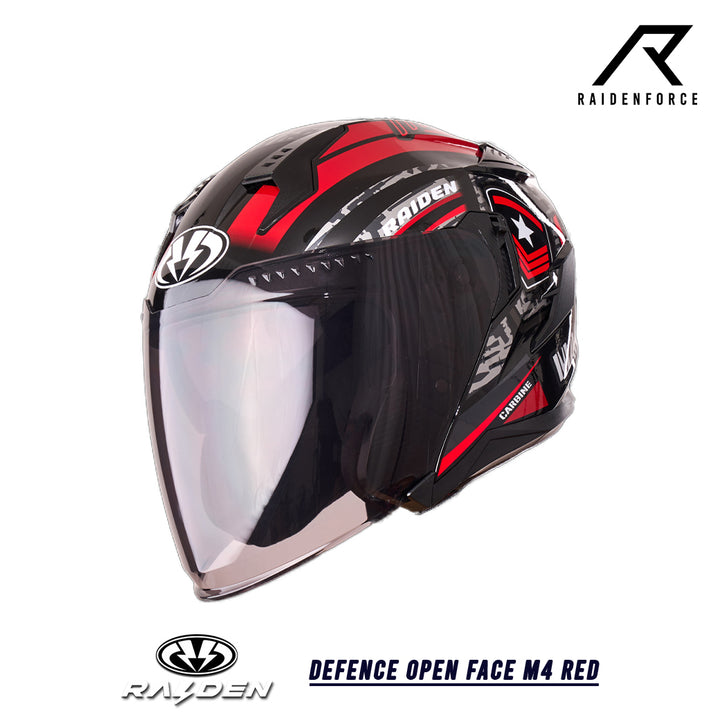 หมวกกันน็อค Raiden Defence Open face  M4 Red