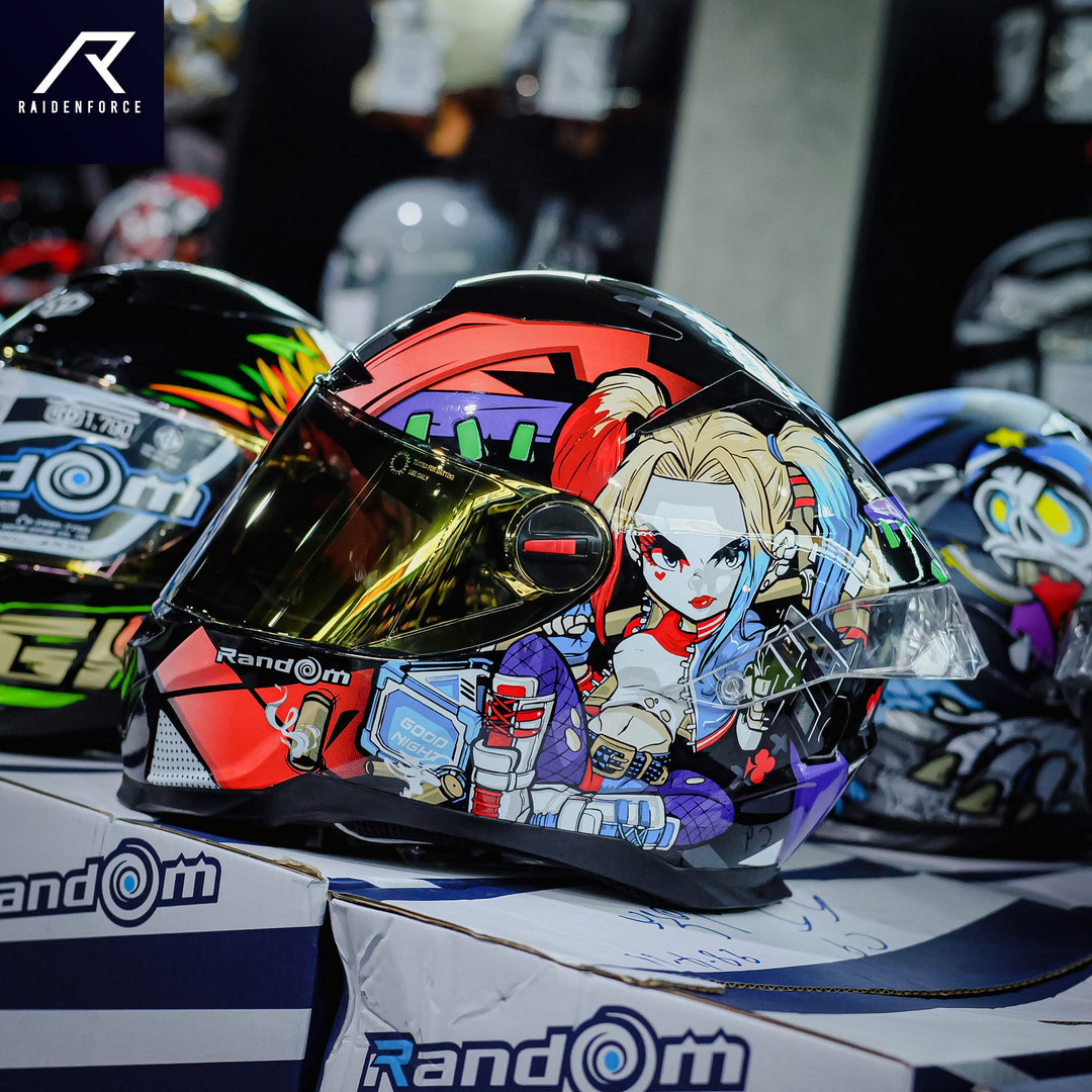 Helmet Random CZ-R BT 9 Harley Quinn Glossy Black