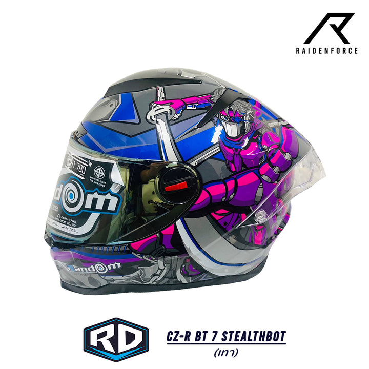 หมวกกันน็อค Random CZ-R BT 7 Stealthbot สีเทา