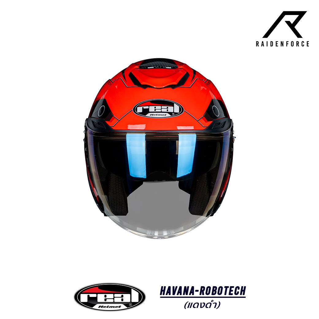 Real Helmet Havana Robotech Red and Black Helmet