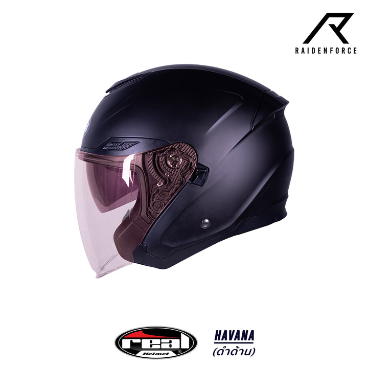 หมวกกันน็อค Real Helmet Havana สีดำด้าน