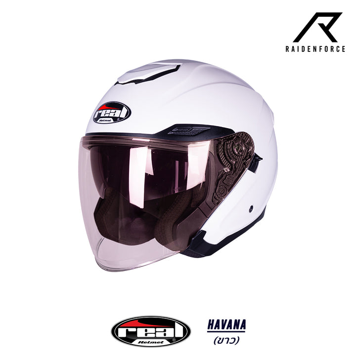 หมวกกันน็อค Real Helmet Havana สีขาว