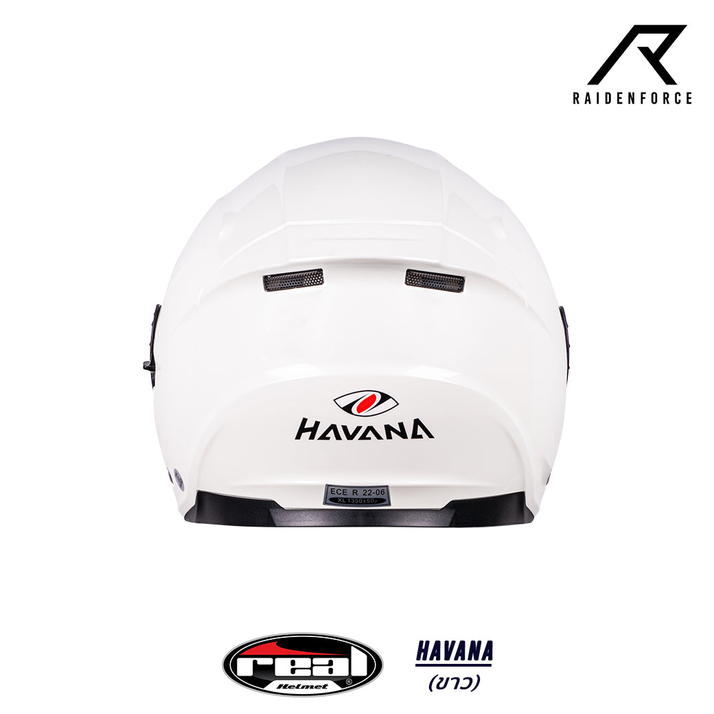 หมวกกันน็อค Real Helmet Havana สีขาว