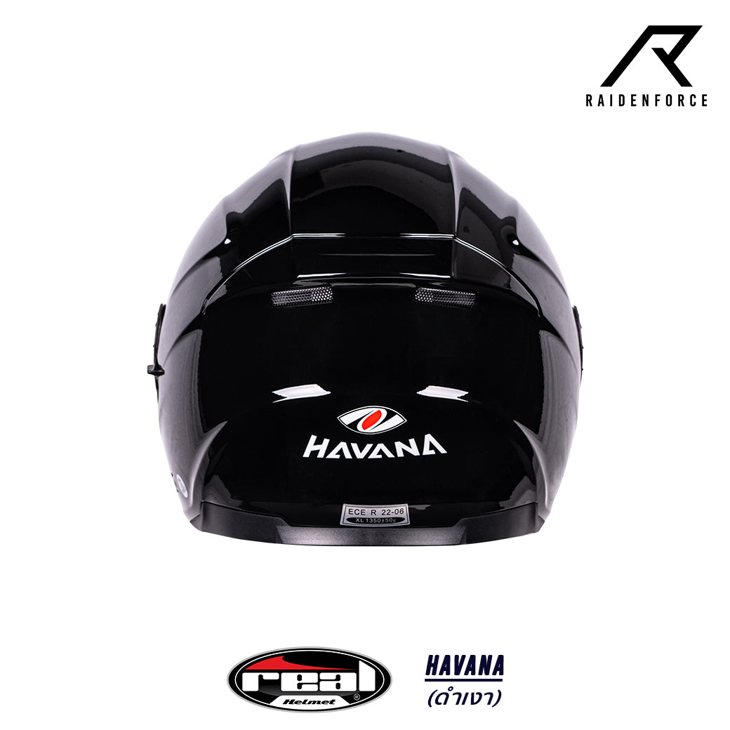 Real Helmet Havana glossy black helmet