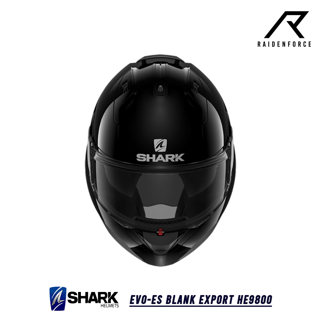 หมวกกันน็อค SHARK EVO-ES BLANK EXPORT HE9800 สีดำเงา