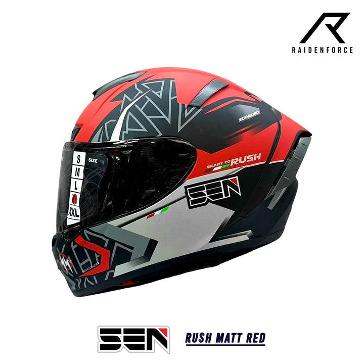 หมวกกันน็อค Sen Helmet Rush Matt red