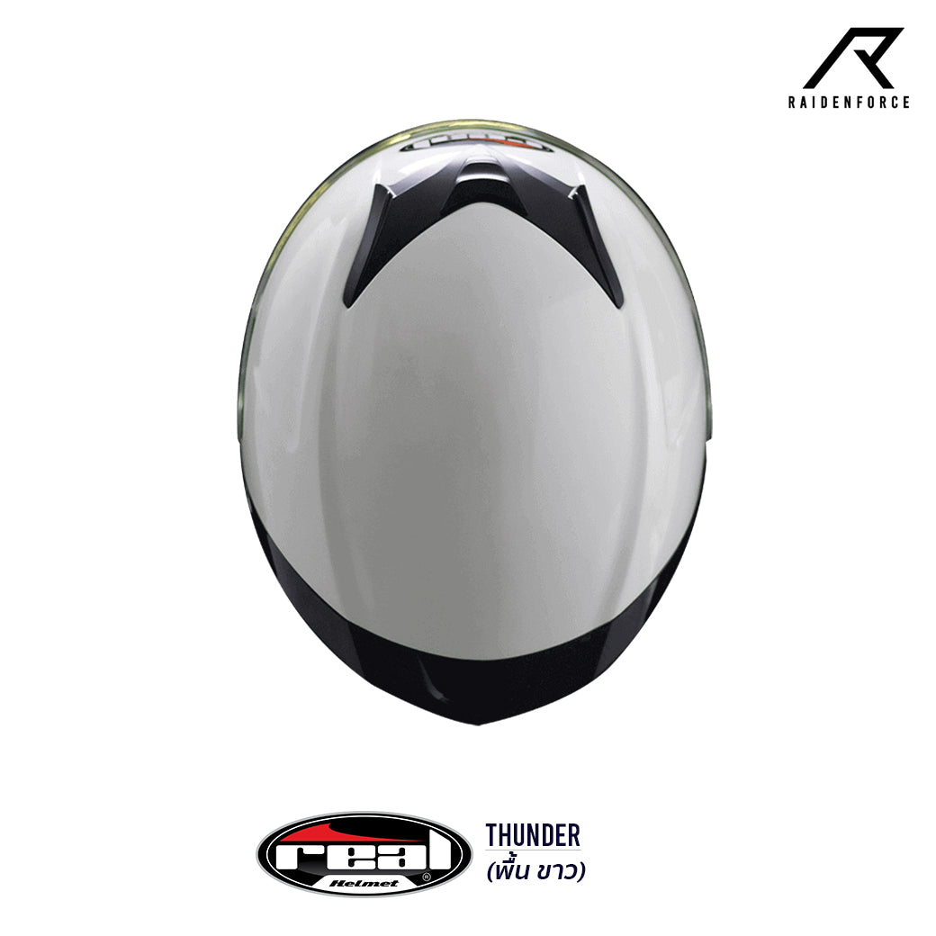 หมวกกันน็อค REAL Helmet Thunder พื้น ขาว