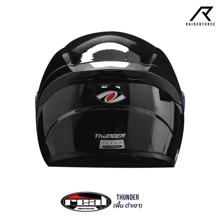 หมวกกันน็อค REAL Helmet Thunder พื้น ดำ